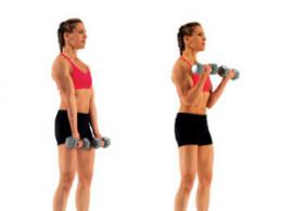 We pump up the arm muscles: quickly and effectively