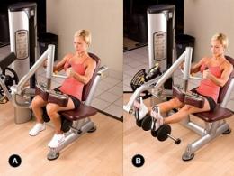 Leg bending while sitting in a machine