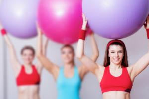 Fitball for weight loss of the abdomen and sides