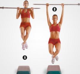 How to teach a girl to do pull-ups on the horizontal bar from scratch